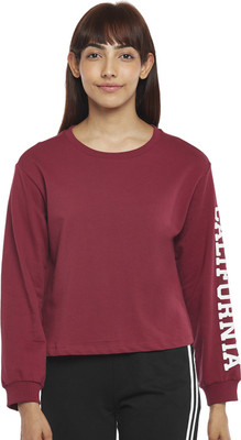 Ajile By Pantaloons Full Sleeve Solid Women Sweatshirt