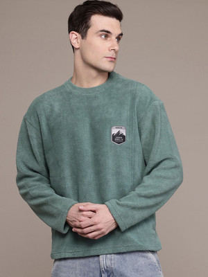 Roadster Full Sleeve Solid Men Sweatshirt