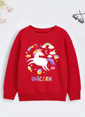 Kids Craft Full Sleeve Printed Girls Reversible Sweatshirt