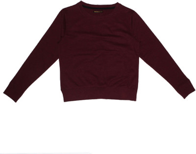 madberry Full Sleeve Solid Women Sweatshirt