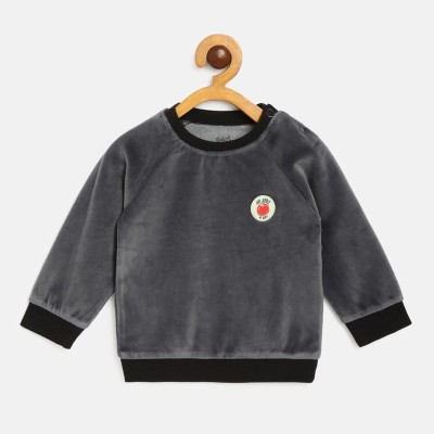 MINI KLUB Full Sleeve Solid Baby Boys Sweatshirt