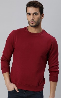 Ericia Full Sleeve Solid Men Sweatshirt