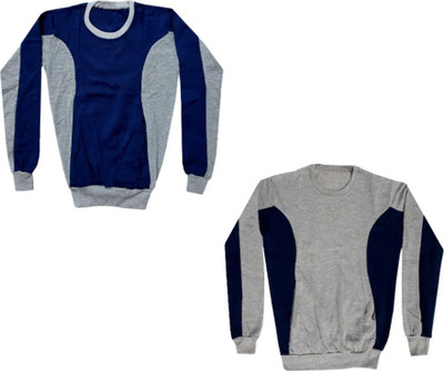 Kaayu Full Sleeve Color Block Boys & Girls Sweatshirt