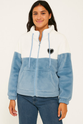 MEGHA Full Sleeve Color Block Women Sweatshirt