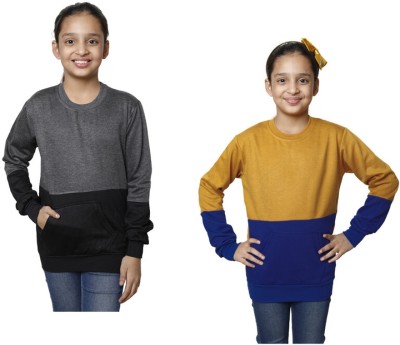 KAVYA Full Sleeve Solid Girls Sweatshirt