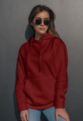 Pwexz Full Sleeve Solid Women Sweatshirt