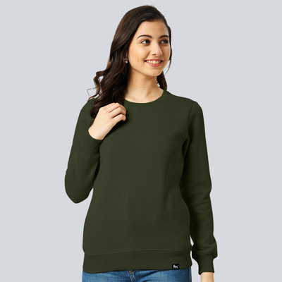 Smart Colors Full Sleeve Solid Women Sweatshirt