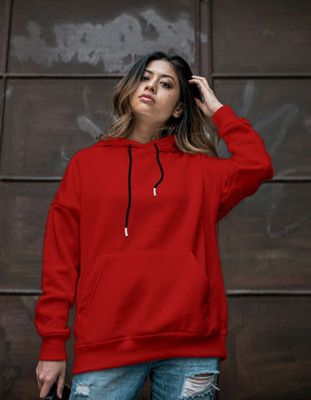 EZCLOTHING Full Sleeve Solid Women Sweatshirt