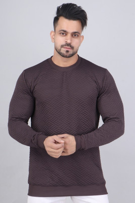 WILD ELEPHANT Full Sleeve Self Design Men Sweatshirt