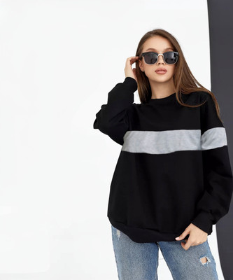 Leotude Full Sleeve Color Block Women Sweatshirt