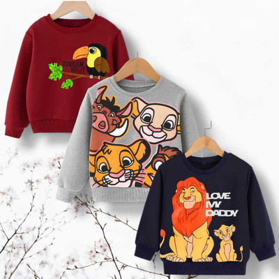 FASTCRY Full Sleeve Printed Baby Boys & Baby Girls Sweatshirt