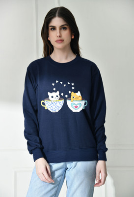 HypeThread Full Sleeve Graphic Print Women Sweatshirt