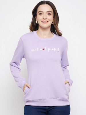 DUKE Full Sleeve Solid Women Sweatshirt