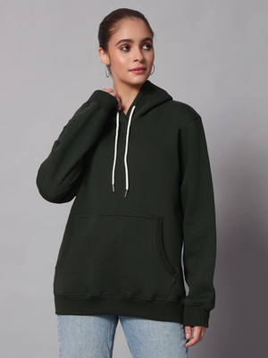 OBAAN Full Sleeve Solid Women Sweatshirt