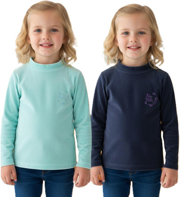 salvia Full Sleeve Solid Baby Girls Sweatshirt