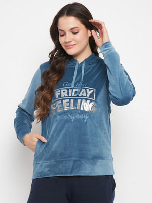 Camey Full Sleeve Embroidered, Solid Women Sweatshirt