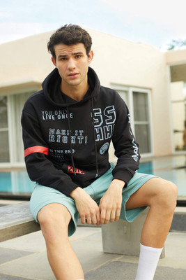 Bonkers Corner Full Sleeve Self Design Men Sweatshirt