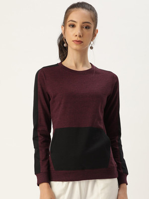 Arisse Full Sleeve Color Block Women Sweatshirt