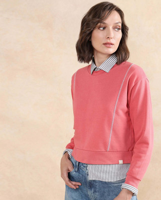 RAREISM Full Sleeve Solid Women Sweatshirt