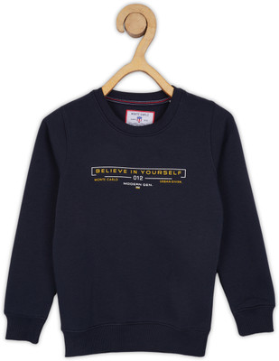MONTE CARLO Full Sleeve Printed Boys Sweatshirt