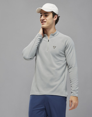TECHNOSPORT Full Sleeve Solid Men Sweatshirt