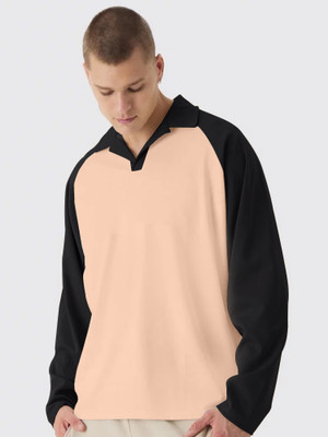 Jump Cuts Full Sleeve Color Block Men Sweatshirt