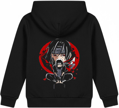 ORANGEMOON Full Sleeve Self Design, Printed, Graphic Print Boys Sweatshirt