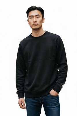 Oaklime Full Sleeve Solid Men Sweatshirt