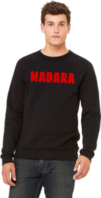 Joy nd Happinness Printed Round Neck Casual Men Black Sweater