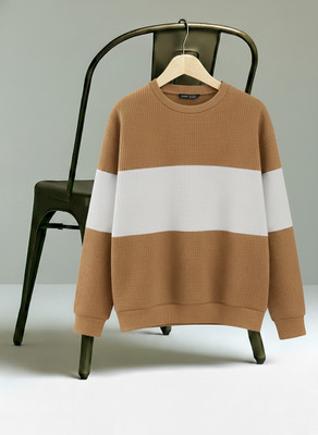 Try This Full Sleeve Color Block Men Sweatshirt