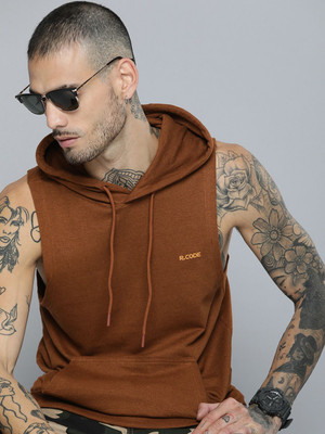 R.Code by The Roadster Life Co. Sleeveless Solid Men Reversible Sweatshirt