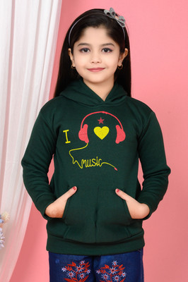 ELAN FASHION Full Sleeve Graphic Print Girls Reversible Sweatshirt