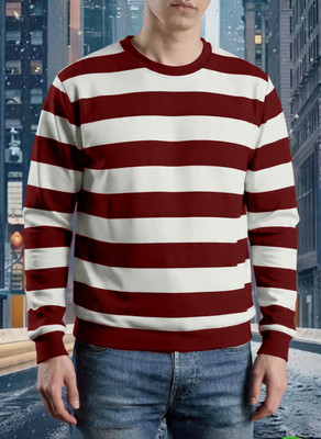 Lripsome Full Sleeve Striped Men Sweatshirt