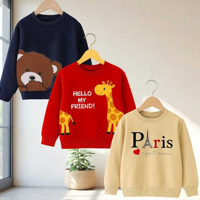 toystshirt Full Sleeve Printed Boys & Girls Sweatshirt