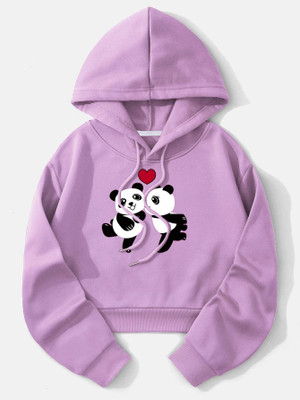 Vmens Printed Round Neck Formal Women Purple Sweater