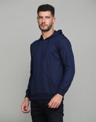 Billion Full Sleeve Solid Men Navy Sweatshirt