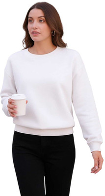 MAJESTIC FASHION Full Sleeve Solid Women Sweatshirt