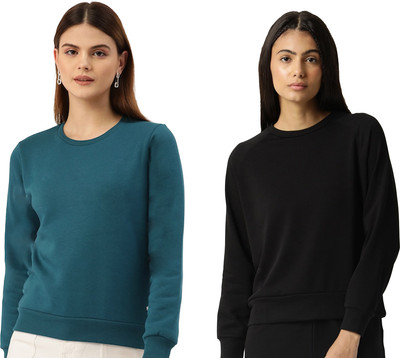 R Heaven Fashions Full Sleeve Solid Women Sweatshirt