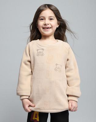 MONTE CARLO Full Sleeve Self Design Girls Sweatshirt