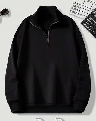 HypeThread Full Sleeve Solid Men Sweatshirt