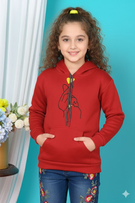 THE LALCOLLECTION KIDWEAR Full Sleeve Printed Girls Sweatshirt