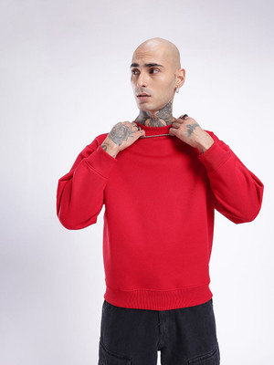 Glitchez Full Sleeve Solid Men Sweatshirt