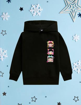 Nusyl Full Sleeve Graphic Print Girls Sweatshirt