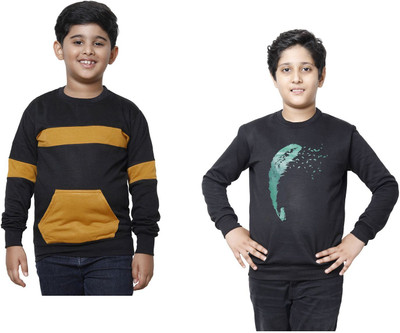 MT FASHION Full Sleeve Color Block Boys Sweatshirt