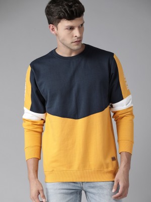 Roadster Full Sleeve Color Block Men Sweatshirt