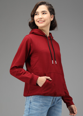 PickPok Full Sleeve Solid Women Sweatshirt