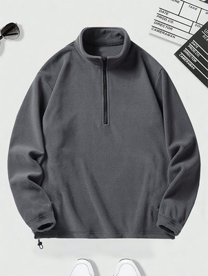 Lripsome Full Sleeve Solid Men Sweatshirt