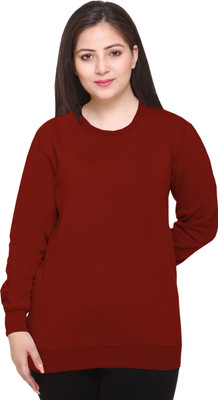HouseOfCommon Full Sleeve Solid Women Sweatshirt