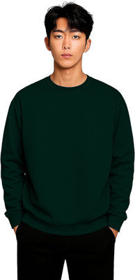 JUGULAR Full Sleeve Solid Men Sweatshirt