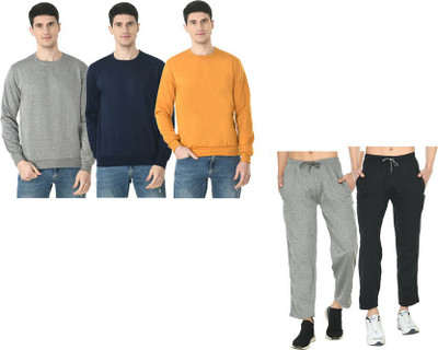 KAVYA Full Sleeve Solid Men Sweatshirt
